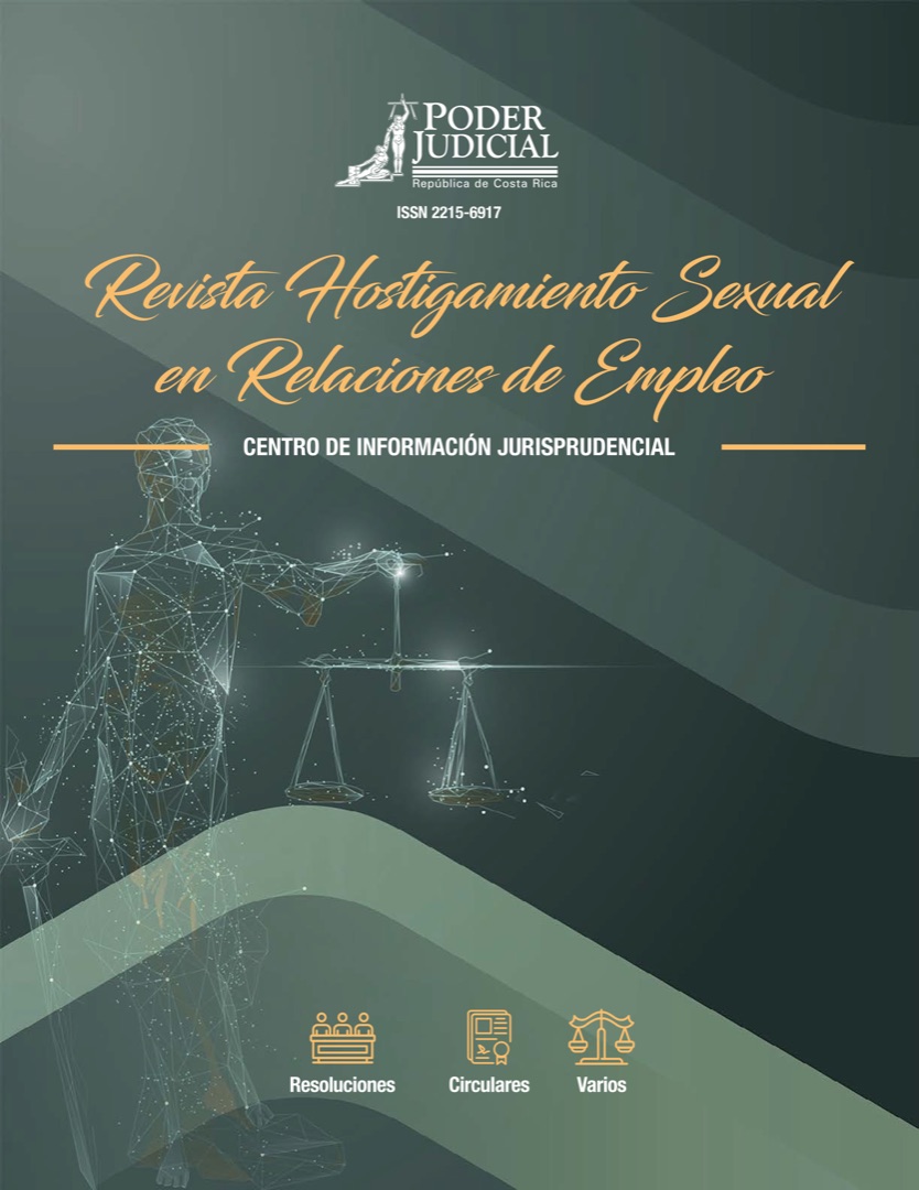 Portada de Revista Hostigamiento Sexual en Relaciones de Empleo