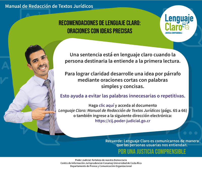 Imagen decorativa relacionada a Recomendaciones de Lenguaje Claro: Oraciones con ideas precisas