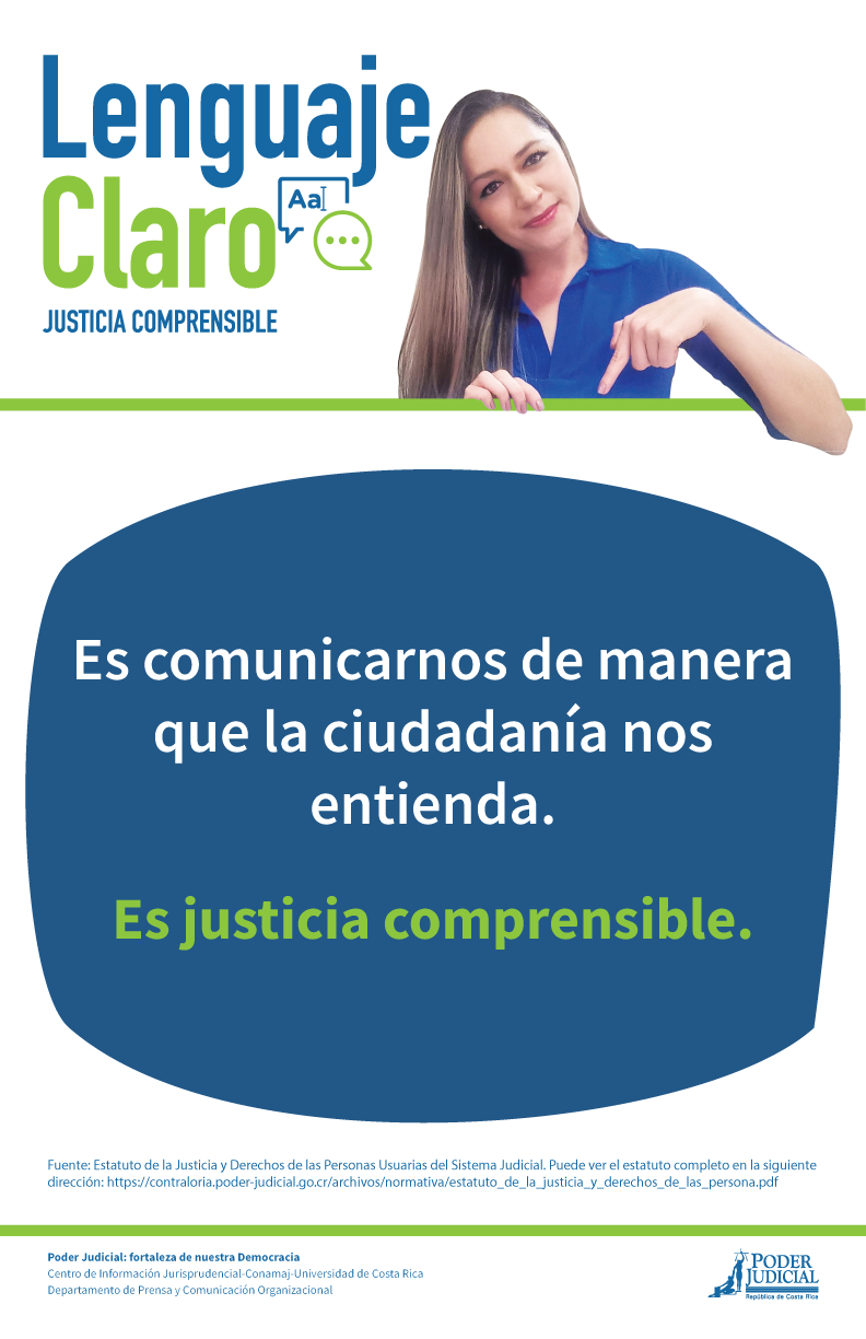 Imagen decorativa relacionada a Lenguaje Claro, Justicia Comprensible